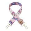 Nova Bolsa com Alça Larga Colorida de Flor de Transferência Térmica Acessórios de Alça Decorativa Ajustável Transversal Longa