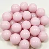 Contas acrílicas redondas não porosas, cores de doce macaron, contas sólidas de brinquedo, contas para artesanato DIY, contas soltas para fazer joias