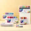 Pincel de Doble Punta Soluble en Agua 24 Colores 48 Colores 80 Colores Cabeza Suave Niños Pintura Graffiti Lavable Pluma de Acuarela Pluma de Trazo
