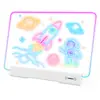 Placa de Desenho Acrílica Luminosa de Novo Produto Transfronteiriça, Placa de Mensagens RGB Apagável e Recarregável, Placa de Exibição LED para Exposição em Quiosque