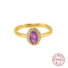 Anel Ajustável de Prata Esterlina S925 com Gema Nobre Super Brilhante Anel de Dedo Diamante de Alto Carbono Europeu e Americano Esmeralda Seiko Francês