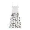 Comércio Exterior 2026 Verão Novo Estilo Europeu e Americano Moda Feminina Sexy Hot Girl Vestido de Alça Bolinhas 3152359