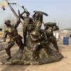 Escultura del Octavo Ejército de Ruta Fabricación Fundición de Cobre Plástico Reforzado con Fibra de Vidrio Imitación Cobre Guerra Antijaponesa Militar y Civil Estatua de Figura Cuadrada Paisaje Escultura del Ejército Rojo