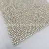 Adesivo Pérola Branca Adesivo de fileira mista Diamante Diamante Adesivo de pérola Remendo de cristal de diamante inteiro com cola Adesivo decorativo