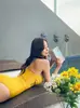 Fabricante Venta al por Mayor Coreano Nuevo Conservador Adelgazante Una Pieza Color Sólido Sexy Push-Up Espalda Descubierta Traje de Baño para Aguas Termales Bikini de Mujer