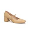 Zapatos de Cuero Genuino para Mujer Cuadrados de Tacón Grueso de Oficina, Versátiles, Zapatos de Tacón Alto Mary Jane, Zapatos de Capa Única para Primavera y Otoño
