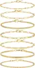 Conjunto de Pulseras Cubanas de Clip para Papel de Moda Europea y Americana Oro Apiladas Pulsera de Onda de Agua Conjunto de Pulseras de Cadena Mágica