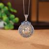 Colgante de plata de ley S925 con forma de jade hetiano, estilo nacional, cloisonné, con doce signos del zodíaco, colgante de plata con forma de la suerte