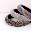Diadema nueva transfronteriza para mujer, diadema barroca europea y americana con pedrería, accesorios para el cabello, diadema de esponja con estampado de leopardo, tocado