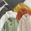 Camisa de manga corta de verano para hombre, camisa holgada de trabajo de cinco mangas, estilo coreano, elegante y de moda, de media manga.