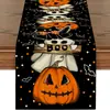 Nuevo camino de mesa Halloween Amazon TEMU, camino de mesa estilo americano, mantel largo de lino, específicamente para mesas de té