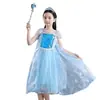 Vestido Dia das Crianças 2024 Meninas Verão Vestido de Bebê Crianças Vestido de Princesa Frozen Festival