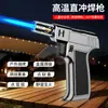 Pistola de pulverización de chorro directo de llama fuerte Encendedor inflable a prueba de viento Encendedor de llama azul Chorro directo Regalo creativo y personalizado para amigos
