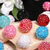 Personalizado de Fábrica Colorido Bolas de Diamante de Resina Pesadas con Cuentas Moda Cuentas Sueltas Pulsera DIY Llavero Accesorios de Joyería