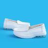 Zhongzhou Air Cushion Nurses' Shoes Feminino Sola Macia Couro de Vaca Branco Respirável Não Cansado Pé Antiderrapante Couro Sapatos Médicos para Outono e Inverno