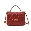 Bolsa Pequena de Bordado com Diamantes para Mulheres 2026 Nova Moda Versátil Bolsa Transversal com Corrente Bolsa de Mão Exquisita Super Popular Bolsa Quadrada Pequena