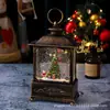 Decorações de Natal, Lanternas de Vento de Natal, Lanternas de Água do Papai Noel, Luzes Brilhantes com Música, Enfeites Retro Luminosos para Mesa