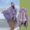 Novo Manto Xinjiang Xizang Floral Tricotado Yunnan Foto Viagem Outer Franja Cachecol Quente para Mulheres