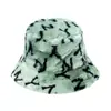 Chapéu de Bacia Estilo Japonês RPET Estampado Chapéu de Pescador RPET Cruzamento Imitação de Pelo de Coelho Chapéu de Pescador Dupla Face Fábrica de Personalização
