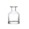 Botella Redonda de Aromaterapia para Dormitorio y Sala de Estar, Botella de Vidrio Vacía, Botella de Fragancia de Ratán sin Fuego 100ml, Panza Grande Negro Mate