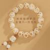 Pulseira Natural Bodhi 108 Jade Branco Chinês Raiz de Bodhi Xiangyun Sândalo Vermelho Contas Bodhi Wen Pulseira para Brincar Explosões ao Vivo