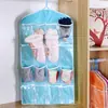 Bolsa de almacenamiento clasificadora de ropa interior y calcetines para armario con múltiples compartimentos, bolsa organizadora de almacenamiento colgante de 16 compartimentos