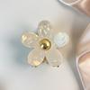 Pinza Metálica Flor de Huevo Pasador Grande de Ácido Acético Horquilla para el Cabello Placa para la Cabeza para Mujer Pinza de Tiburón Horquilla Tocado