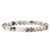 Pulsera de Ágata Cristal de Piedra Natural para Mujer 6mm Cuentas de Gema de Ágata Roja Pulsera Elástica deseo Amazon Venta Caliente