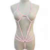 Lencería Sexy Mini Traje de Baño Traje de Baño de una Pieza Traje de Baño Sexy Transparente de una Pieza Bikini de Tres Puntos Traje Europeo y Americano
