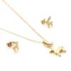 Rueda de cartas nueva moda coreana simple lindo collar de ciervo aretes de dos piezas venta al por mayor puesto suministro en vivo