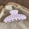 Pinza para el pelo coreana para mujer, pinza de tiburón de estilo simple, pasador de alta gama, pinza para la parte trasera de la cabeza, pinza de hueso de dragón con lunares
