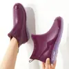 Botas de Lluvia de Moda Estilo Japonés para Mujer Verano Antideslizantes de Caña Baja Impermeables Botas de Agua Botas de Lluvia de Caña Corta Zapatos para Lavar el Coche Cocina Zapatos de Goma Moda para Mujer