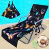Funda de microfibra para silla de playa, reclinable, toalla de playa, bolsa de toalla, impresión digital, serie mariposa, suministro directo de fábrica