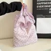 Bolsa de Lona Estilo Balde Floral Nova Primavera/Verão 2026 Estilo Coreano Feminina Simples Grande Capacidade Bolsa de Ombro Bolsa Transversal para Compras