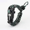 Pulsera Ajustable de Pedernal para Exteriores Brújula Exterior Paracord de Supervivencia Pulsera Multifuncional Correa de Muñeca de Emergencia