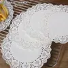 Plato de papel con encaje redondo, papel absorbente de aceite para cocina, hogar, frito, horneado, postre, pastel, con base de flor, 140 hojas