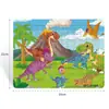 Direto da fábrica papel infantil espessado 104 peças quebra-cabeça de prato dinossauro 6-9 anos meninos e meninas brinquedos de inteligência