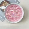 Cuentas acrílicas irregulares redondas de 14 mm, coloridas, de alta transparencia UV, con agujeros rectos, sueltas para pulseras, cadenas de teléfono y accesorios de joyería DIY