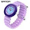 Nuevo Reloj para Estudiantes Sanda, Color Contrastante, Estilo Universitario para Niños, Solo Muestra la Hora, Resistente al Agua, Reloj de Cuarzo de Aspecto Premium
