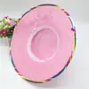 Verano Sombreros Nuevos para Mujer Viaje Sombrero Parasol a Prueba de UV Ala Ancha Estampado Ala Grande Sombrero de Punto para Mujer