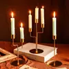 Decorações Europeias para Jantar à Luz de Velas Casa Romântica Simples Enfeites Sala de Estar Ferro Velho Castiçais Decorativos