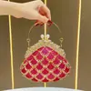 Nova bolsa de noite transfronteiriça, design requintado cravejado de diamantes em escamas de peixe, clutch, bolsa de mão e bolsa transversal da moda e de alta qualidade para mulheres