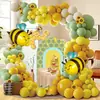Nuevo juego de margaritas al por mayor de comercio exterior para decoración de cumpleaños, globos, fiesta de abejas, accesorios para fotos de escena infantil