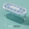 Caja de Hielo de Gran Capacidad con Tapa, Molde para Bandeja de Hielo Casero DIY, Caja de Hielo, Caja Transparente para Almacenamiento de Hielo, Caja de Hielo de Congelación Rápida