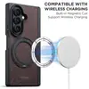 Adecuado para funda de teléfono con carga inalámbrica Samsung Z Fold 8 Ultra, protección de 360 grados, hebilla de anillo giratoria, soporte de marco medio magnético