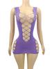 Lencería Sexy Seductora Estilo Europeo y Americano Transfronteriza con Pedrería para Mujer, Falda Bodycon Ajustada de Malla Brillante con Pedrería al por Mayor