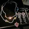 Collar de Gema Arcoíris Magnificada Xinghe Brillante Chapado en Oro de 18K Polvo de Caramelo Ojo de Caballo Conjunto de Anillos de Zirconia