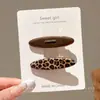 Pinza para el Cabello con Estampado de Leopardo Dulce y Fresca Estilo Coreano Pinza para Flequillo Lateral Pinza para el Cabello Exquisita de Gama Alta Venta al por Mayor