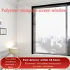 Malla para ventana de poliéster autoadhesiva al por mayor, simple anti-mosquitos, auto-adhesiva, instalación sin herramientas, corte libre, para el hogar, sin perforaciones
