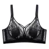 Sexy Bustier Cruzado de Encaje Floral Conejo Oreja Sandwich Sujetador Hierba de Resurrección Forro Transpirable Lencería de Moda